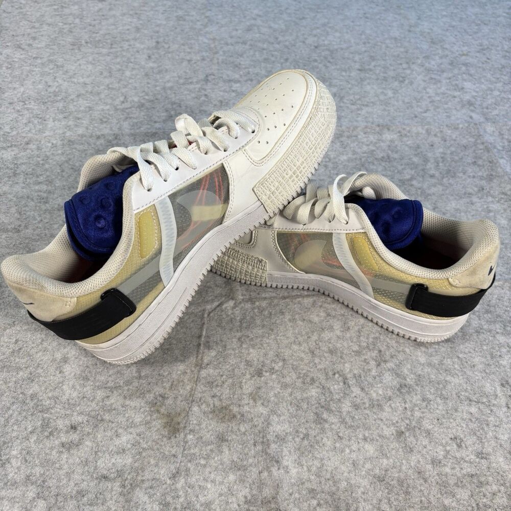 CI0054-100 Mens Sz 8 Nike Air Force 1 AF1-Type N.354 Low Summit White Red Orbit